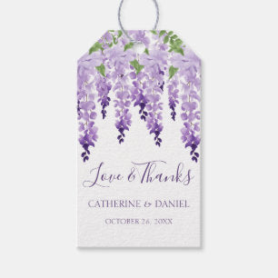 Watercolor Wisteria Wedding Gift Tags