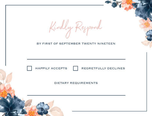 Watercolour Posy RSVP Cards by Yunita Y.