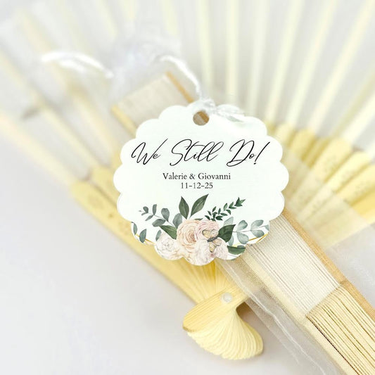 We Still Do Vow Renewal Hand Fan