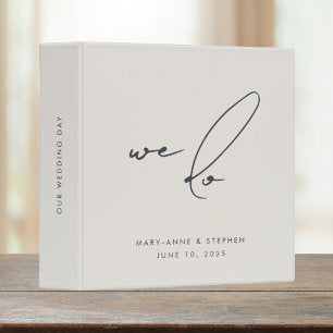 We Do Modern Calligraphy Wedding Planner Album 3 Ring Binder