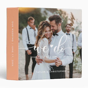 We Do Modern Elegant Wedding Photo Album Aprico 3 Ring Binder