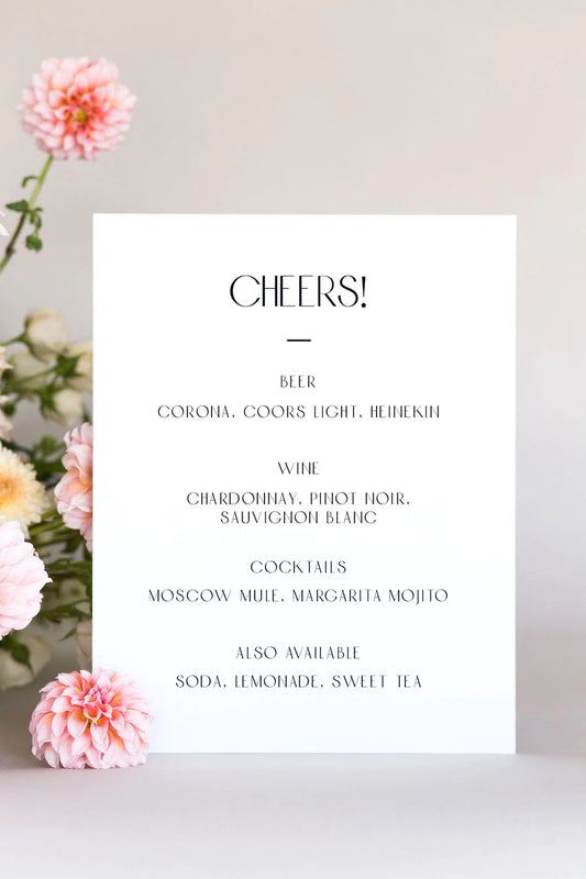 Gatorboard Wedding Bar Signage | The Naomi