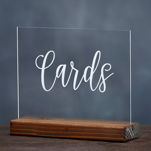Wedding Cards Box Acrylic Sign