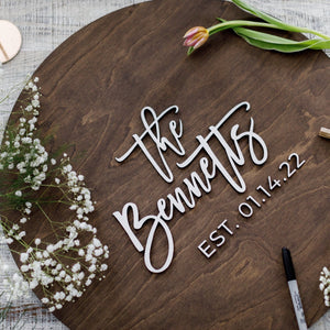 The Bennetts Wedding Guest Book Sign