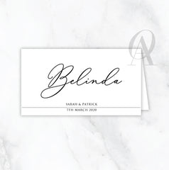 Modern Calligraphy Table Place Cards