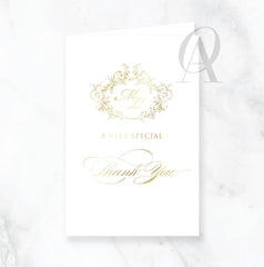 Regal Wedding Thank You Card