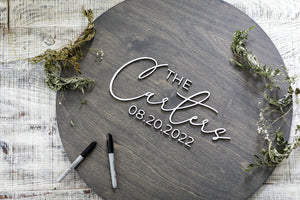 The Carters Wedding Guest Book Sign