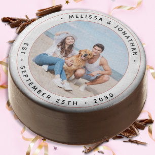 Wedding Personalized Modern Photo Chocolate Covered Oreo