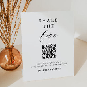 Wedding Share The Love Photo Share QR Code Sign