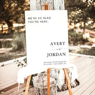 Wedding Welcome Sign Modern Minimalist Welcome