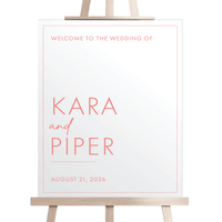Modern Block LGBTQ Wedding Welcome Sign