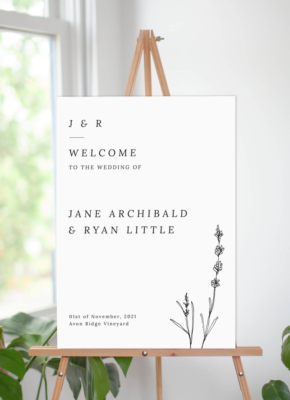 Delicate Lavender Wedding Sign by Nicole C.