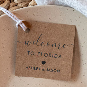 Welcome Tag, Wedding Welcome Bag Gift Tags, Kraft Favor Tags