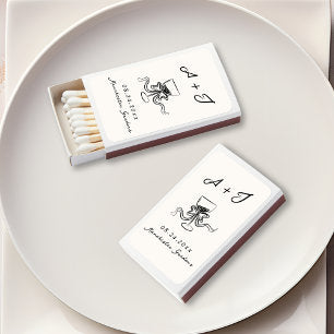 Whimsical Hand Drawn Wedding Matchboxes