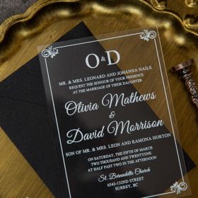 Clear Acrylic Wedding Table Sign - Welcome to Our Wedding