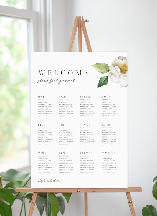 White Garden Seating Chart by Amelia S.