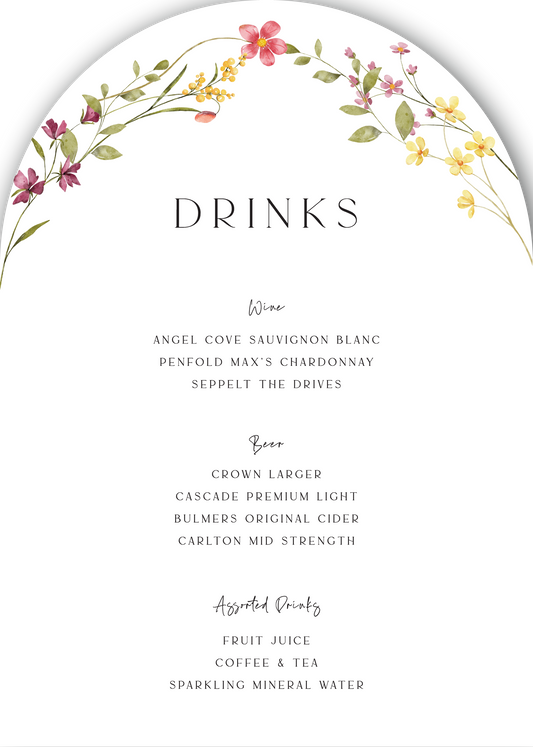 Wild MeadowMenu Cards by Putri N.