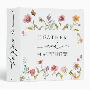 Wildflower in Bloom Our Wedding Album 3 Ring Binder