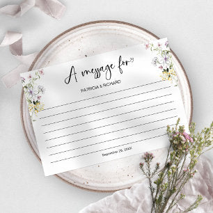 Wildflower Message In A Bottle Card Wedding