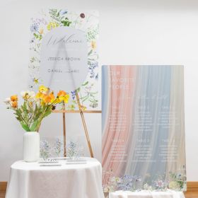 Wildflower Wonderland Personalized Wedding Sign Package CSP034