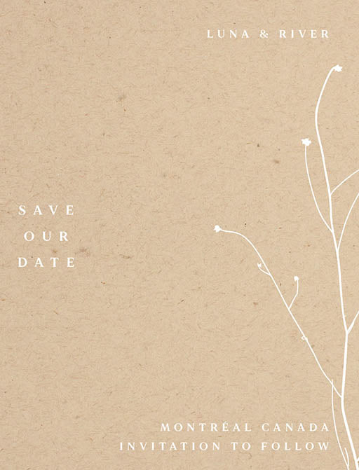Willow Save The Date Cards by Shab M.