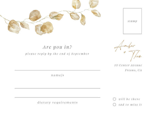Winter Harmony RSVP Cards by Inggrid H.
