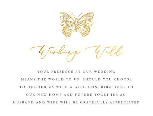 Golden Butterfly Wishing Well by Stella M.