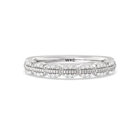 Vintage Filigree Petal Diamond Wedding Band