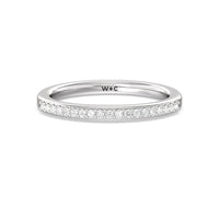 Contoured Diamond Wedding Band