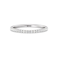 Channel Set Hidden Halo Solitaire Diamond Wedding Band