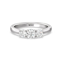 Three Stone Round Brilliant Cut Diamond Ring (E+ VS+)