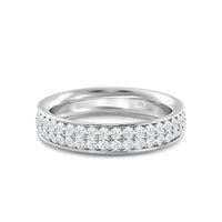 Double Row Round Diamond Eternity Ring