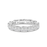 East-West Sash-Set Emerald Cut Diamond Eternity Ring