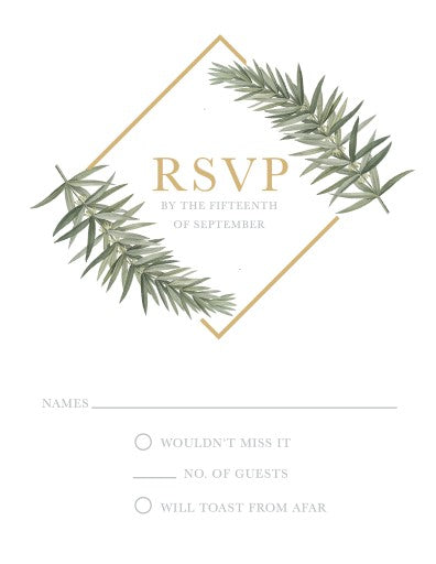 Diamond Branch RSVP Cards by Kaydi B.